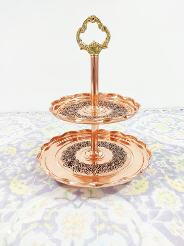 شیرینی خوری مسی دوطبقه گلبرگ