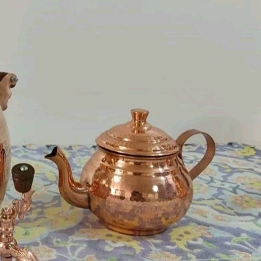 قوری مسی داخل قلع  چکشی نانو