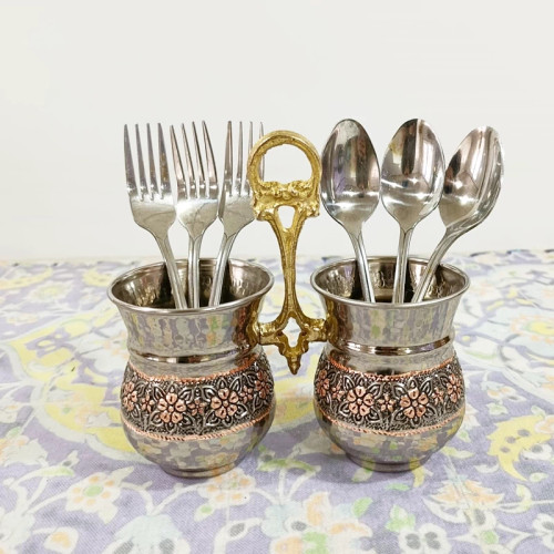 جا قاشقی دو قلو تمام مس نانو شده