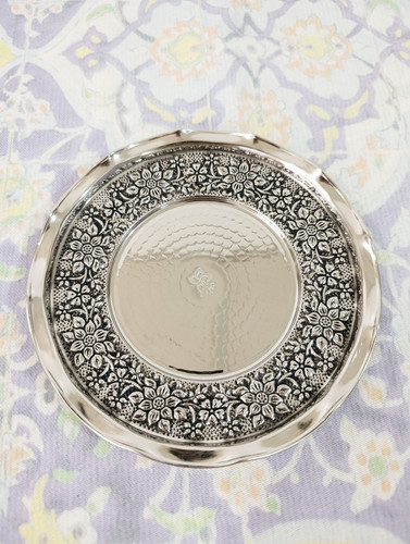 پیش دستی مسی گلبرگ کروم سیاه قلم نانو مس زنجان نمونه