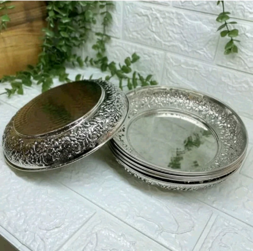 پیش دستی مسی اطلس کروم شش تایی اطلس زیبای مسی