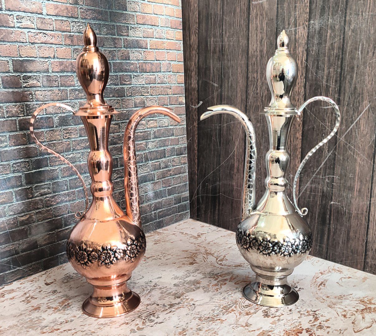 گلاب پاش مسی  کروم گلبرگ بزرگ سایز ۳ ارتفاع ۳۶ نانو اعلا درجه یک