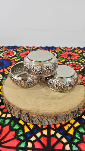 پیاله اطلس مسی تراش ۳ عددی