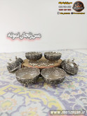 پیاله مسی ۶ تایی کروم گلبرگ گل درشت نانو