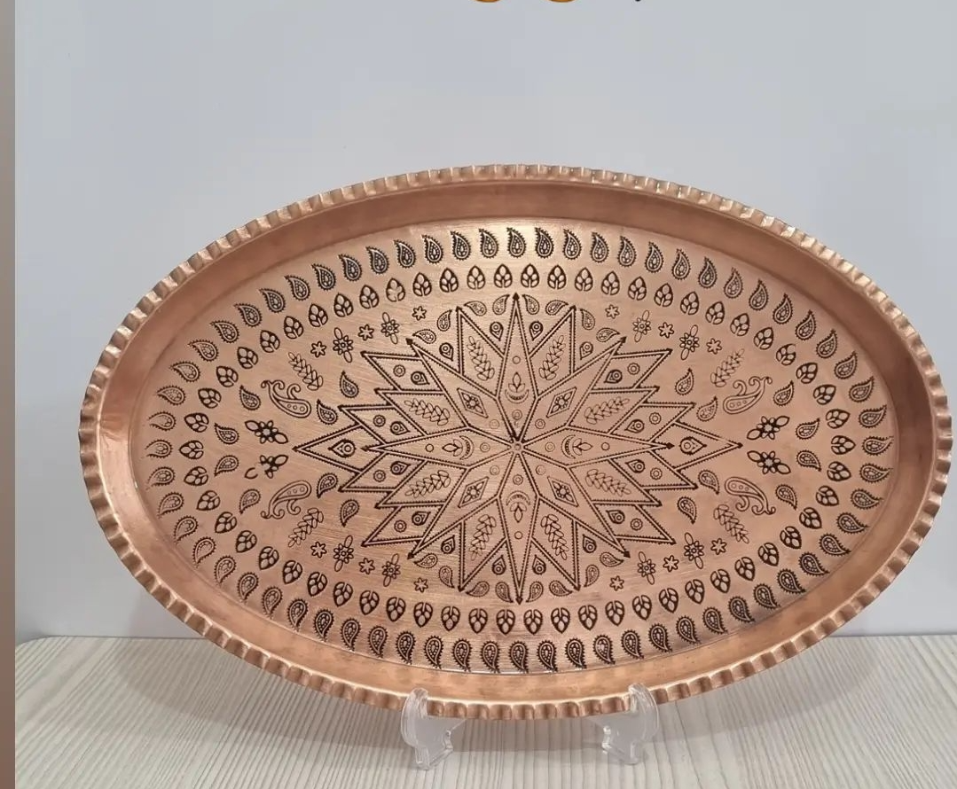 سینی بیضی ترمه سایز4  اندازه 31×19