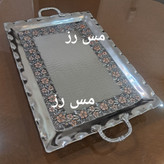 سینی مسی دسته دار ۲۵ در ۳۵ نانو شده کار شیک و ضخیم
