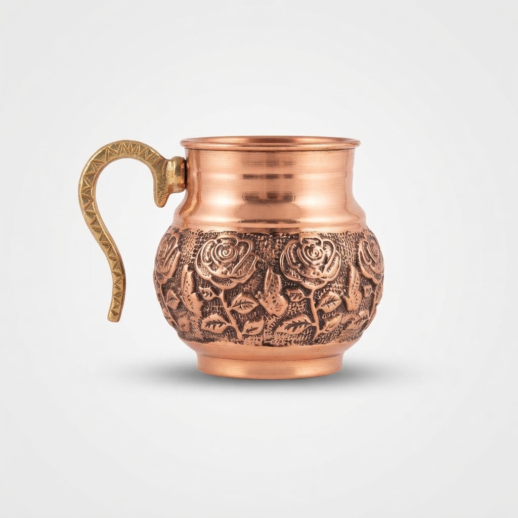 سس خوری مسی کروم گلبرگ دسته برنجی
