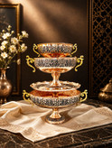 سرویس پذیرایی مسی ۴ تیکه سلطنتی دسته دار